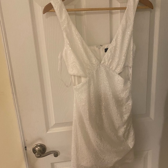 Lulu’s Don’t Steal Your Shine Cutout Sequin Mini Dress - Picture 2 of 3